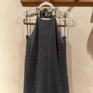 Zara Ribbed Halter Dress in Green